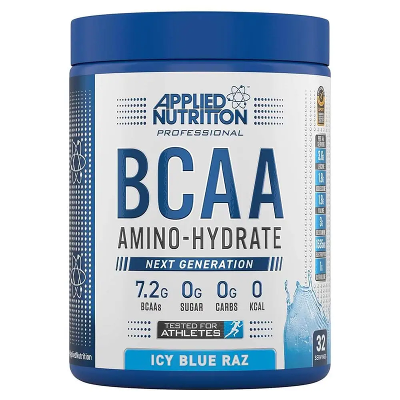 

Applied Nutrition BCAA Amino Hydrate, Icy Blue Raz Flavor, 450g, 32 Serving