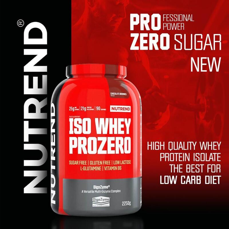 Nutrend Iso Whey Prozero 90 Servings Chocolate Brownie 2250g