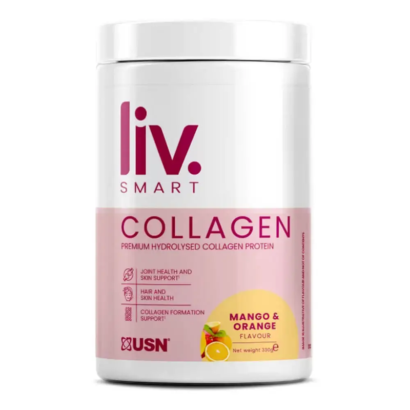 USN Liv. Smart Collagen, Mango And Orange Flavor, 330g, 30 Serving