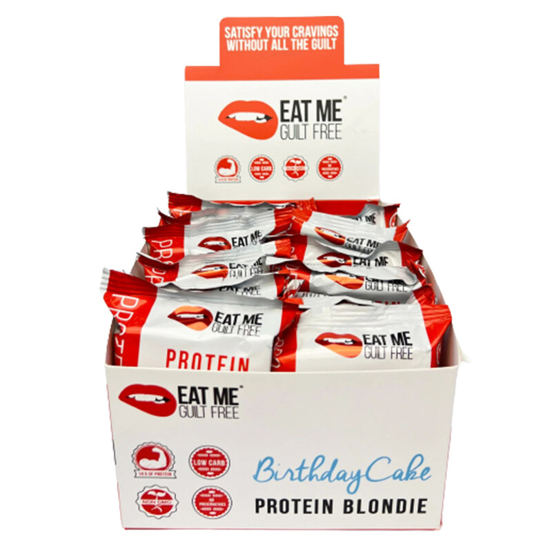 

EAT ME Protein Brownie 60 Grams Birthday Cake Pack Of 12