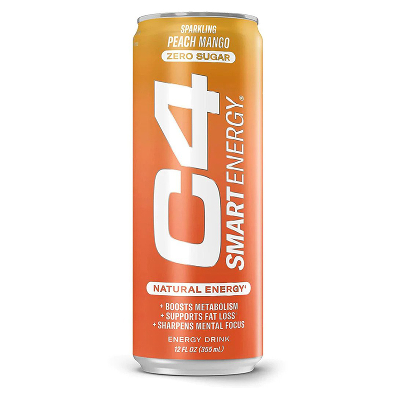 C4 Rtd Smart Energy 355ml Peach Mango