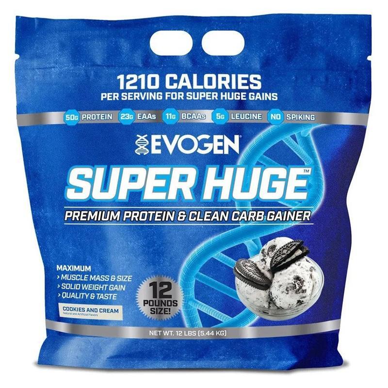 Evogen Super Huge Premium Protein & Clean Carb Gainer Cookies and Cream 5.4 Kg