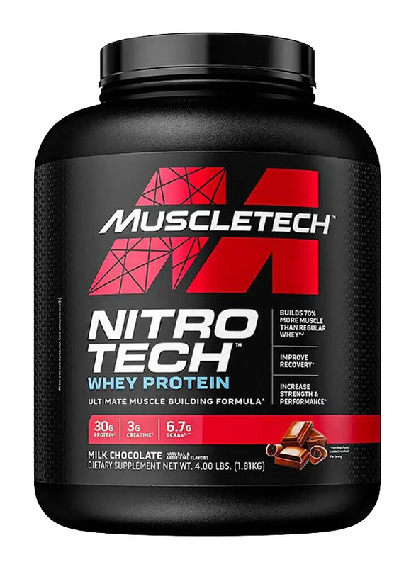 Muscletech Nitro Tech Whey Protein, 1.81Kg, Milk Chocolate