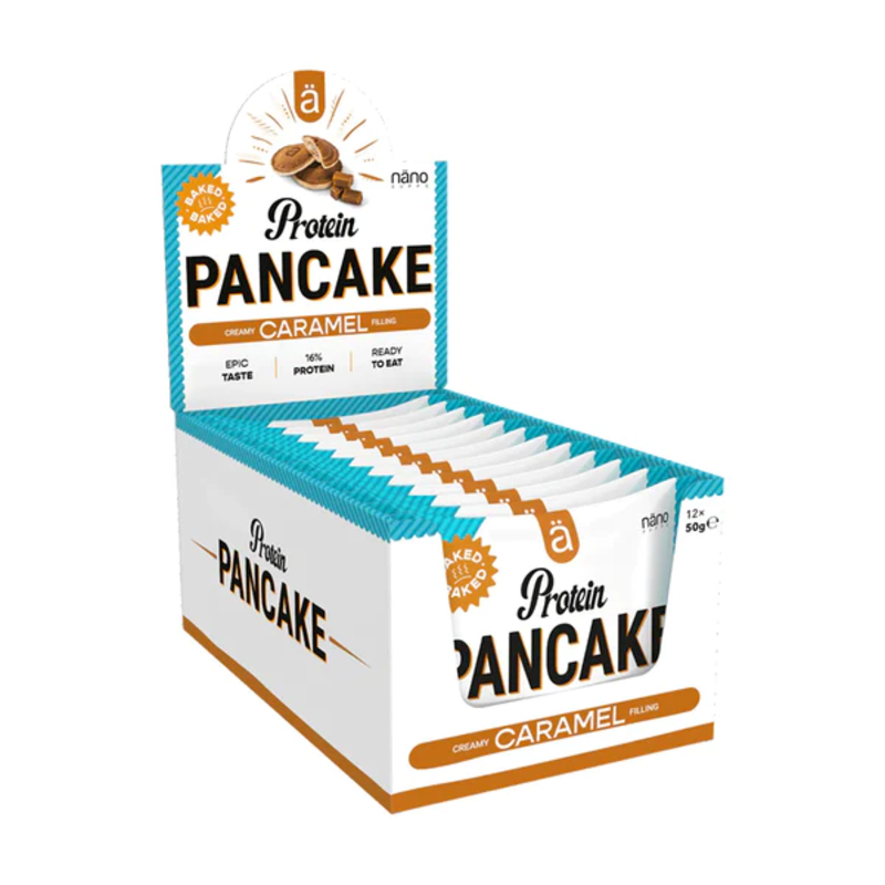 

Nano Supps Protein Pancake, Creamy Caramel Filling, 50g Pack of 12, 12 Serving