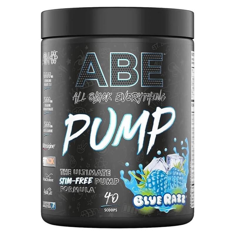 Applied Nutrition ABE Pump, Pre-workout,  Blue Razz Flavor, 500g, 40 Serving