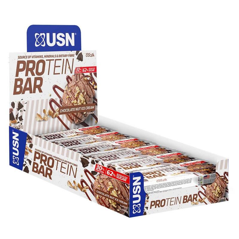 USN Protein Bar, Chocolate Nut Ice Cream Flavor, Pack of 12