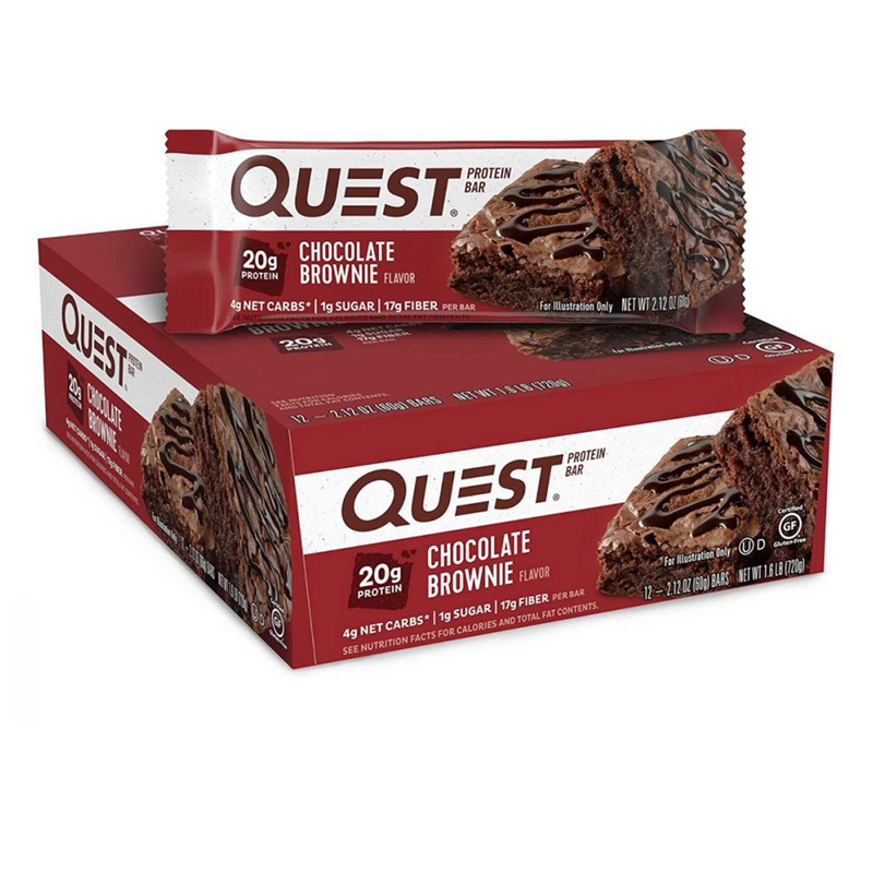 Quest Protein Bar Chocolate Brownie  60g Pack of 12