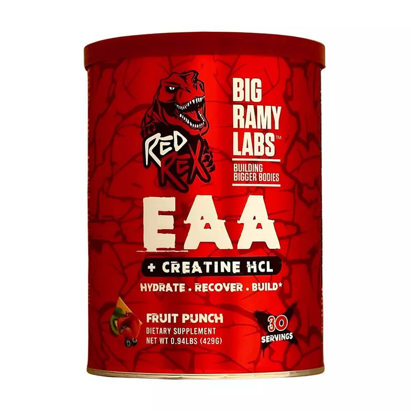 Red Rex Big Ramy Labs EAA Creatine HCL Fruit Punch 30 Servings 429g