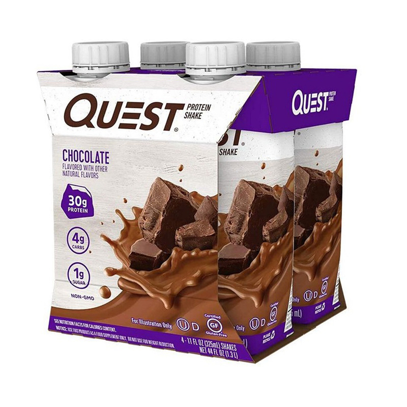 Quest Nutrition Protein Shake Shake Chocolate 325ml Pack Of 4 Pieces