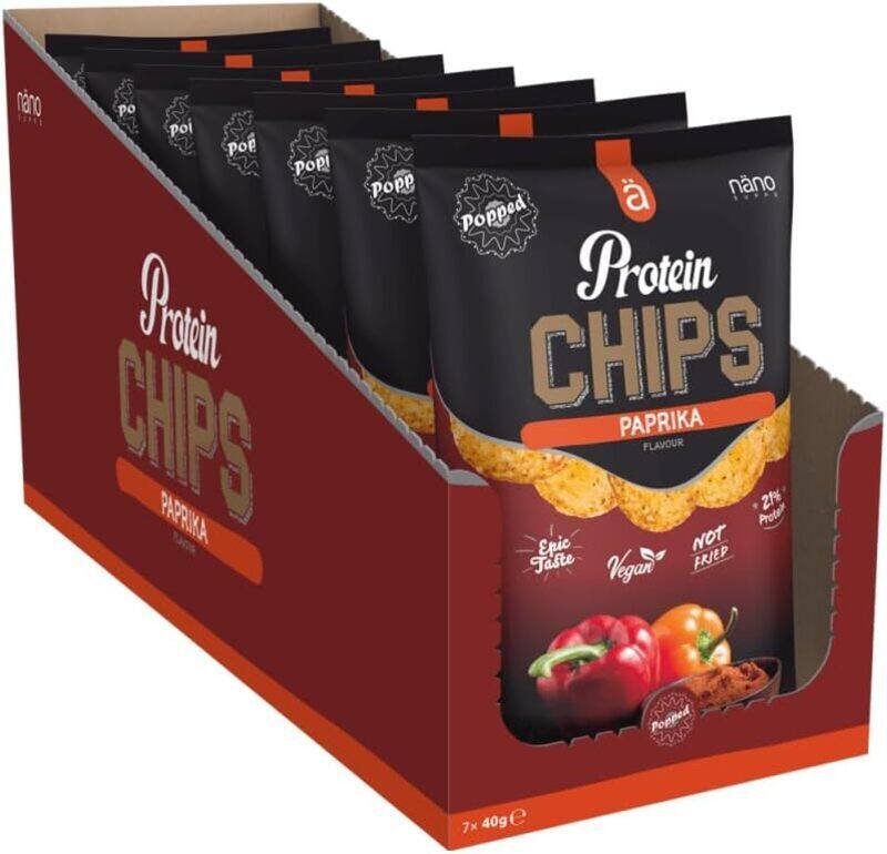 

Nano Supps Protein Chips 40g Paprika Flavor Pack of 7