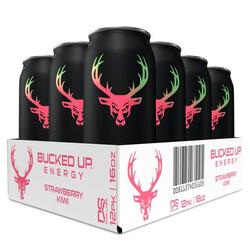 Bucked Up RTD Energy Drink Strawberry Kiwi 473ml Pack of 12