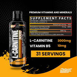 Nutrex Liquid Carnitine 3000, Orange Mango Flavor 480ml