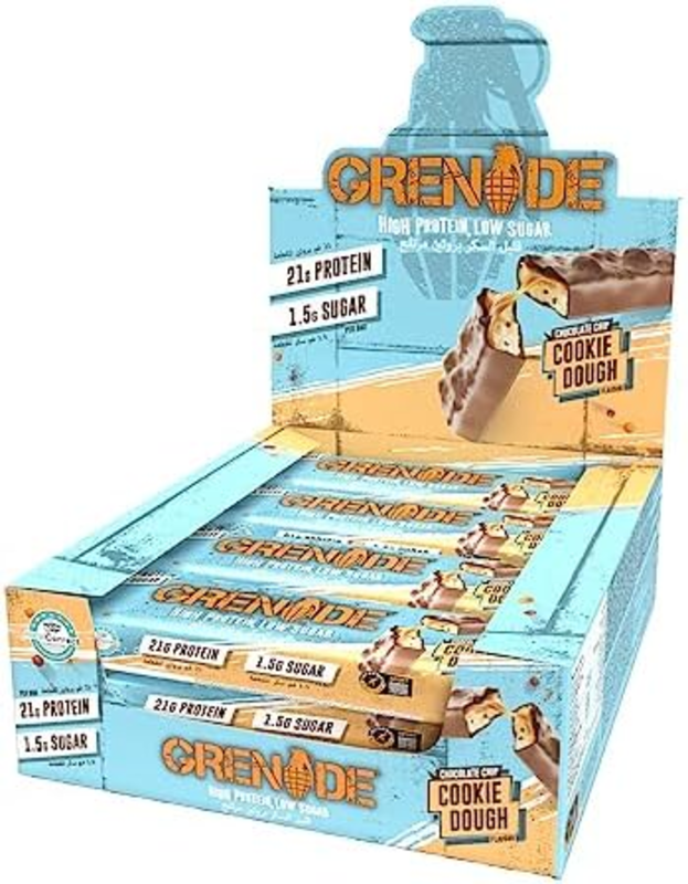 

Grenade High Protein Bar Cookie Dough Flavor, Pack of 12