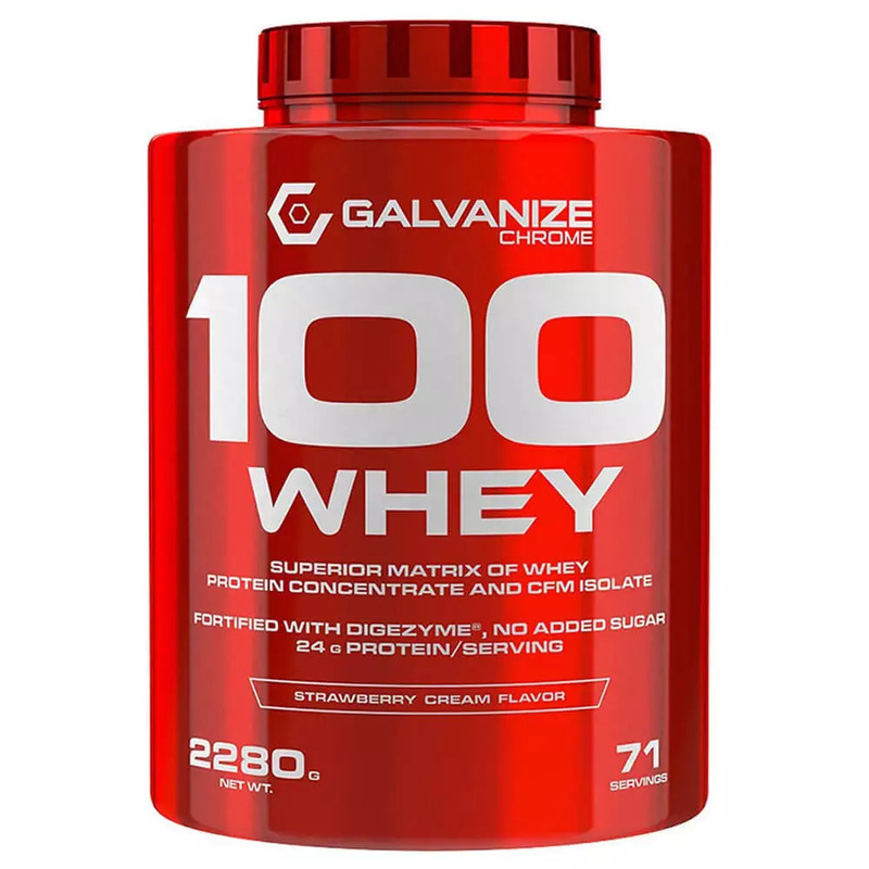 GALVANIZE NUTRITION 100 Whey 71 Servings Strawberry 2280g