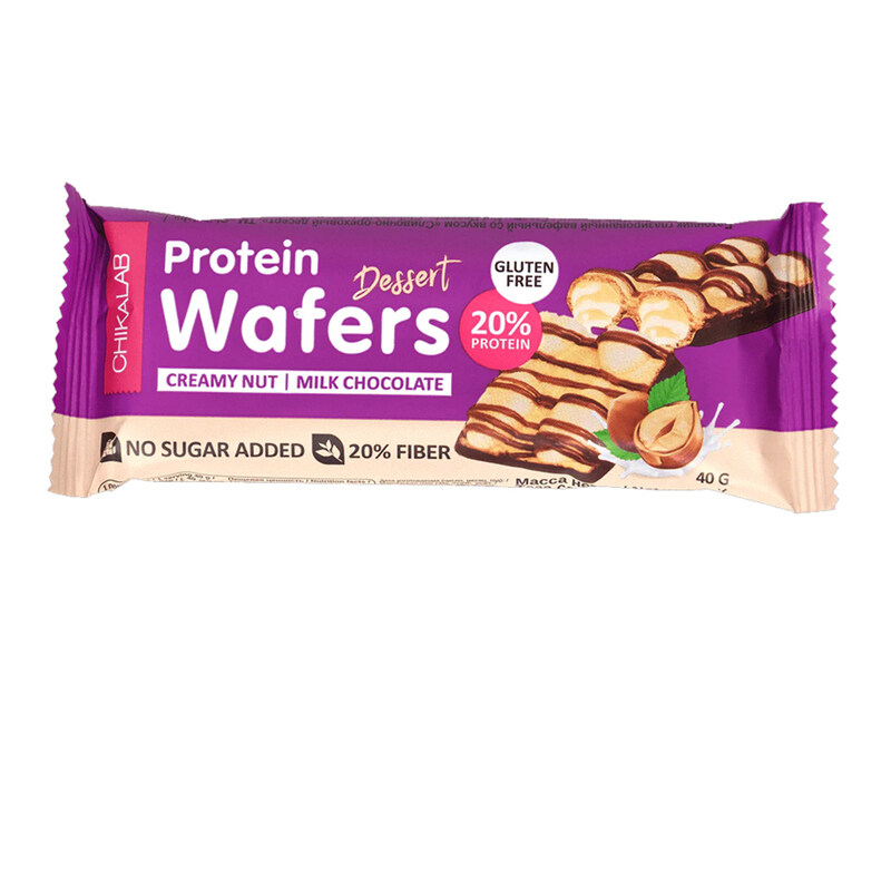

Chikalab Protein Wafers Chocolate Nut Milk Chocolate 40g