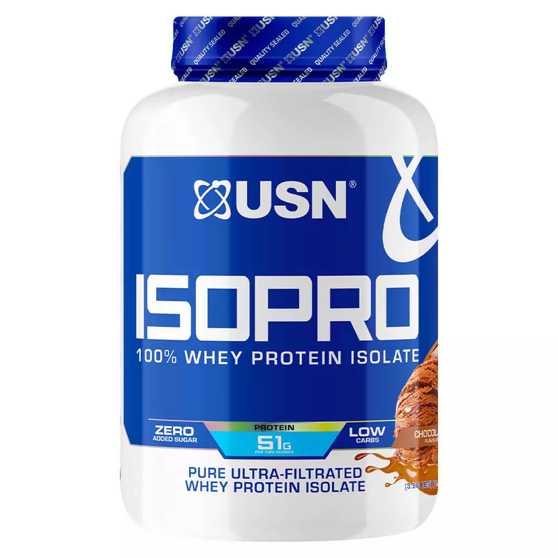 USN ISOPRO 100% Whey Protein Isolate, Chocolate Flavor, 1.8 Kg, 60 Serving