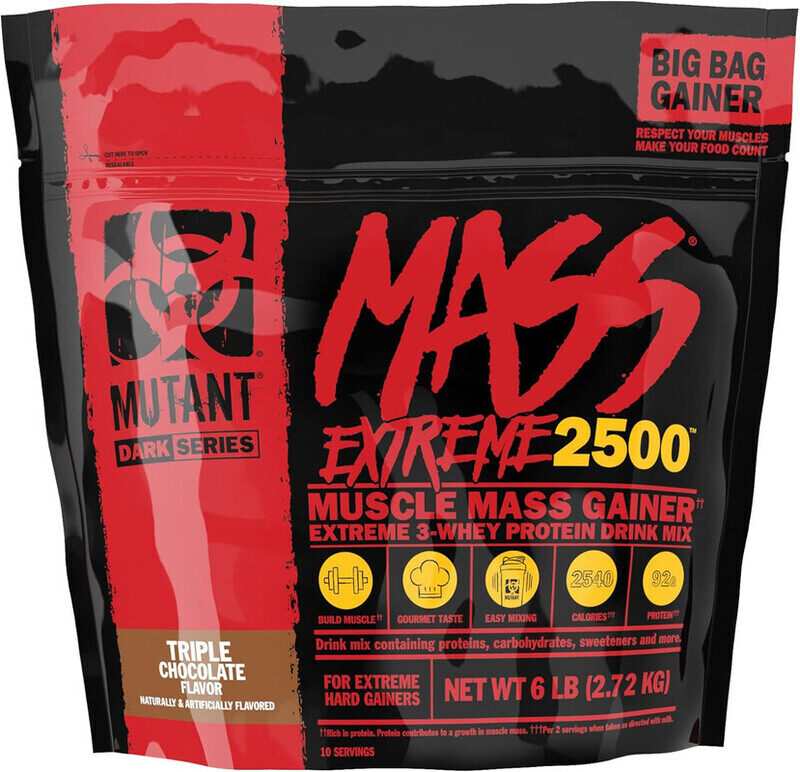 

Mutant Mass Extreme 2500 6 Lbs Triple Chocolate Flavor 10 Serving