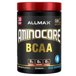 Allmax Amino Core BCAA Zero Sugar Zero Carb, Blue Raspberry, 30 Servings, 315g (160-145)