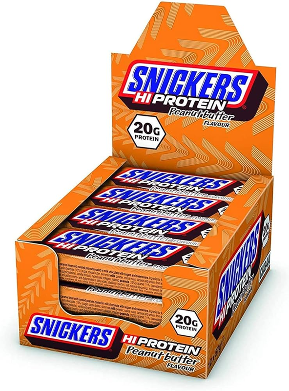 Snickers Hi Protein Bar Peanut Butter, 57 g Pack of 12