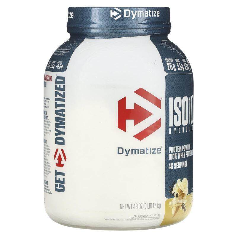 

Dymatize ISO100 Hydrolyzed, Gourmet Vanilla Flavor, 1.3 Kg, 45 Serving