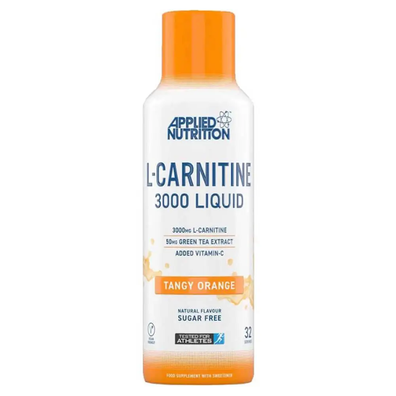 Applied Nutrition L-Carnitine 3000 Liquid, Tangy Orange Flavor, 480ml, 32 Serving