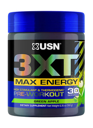 USN 3XT Max Energy Pre-Workout, 30 Servings, 180g, Green Apple