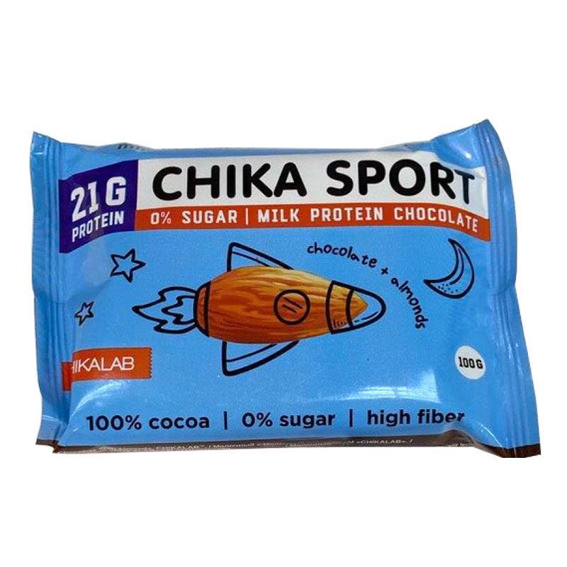 Chikalab Chikasport Protein Milk Chocolate + Almonds 100g