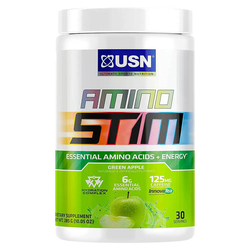 USN Amino Stim Essential Amino Energy, Green Apple Flavor, 285g, 30 Serving