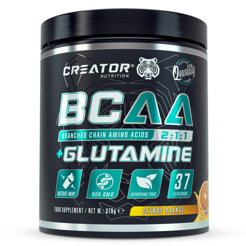 

Creator Nutrition, BCAA + Glutamine, Citrus Orange, 370gm, 37 Servings