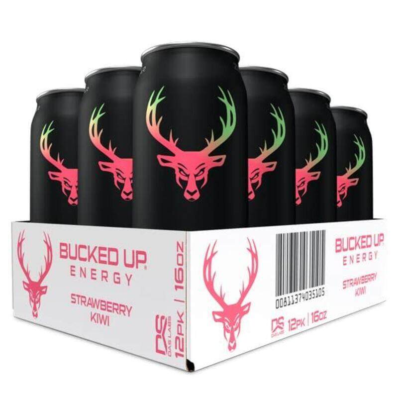 

Bucked Up RTD Energy Drink Strawberry Kiwi 473ml Pack of 12