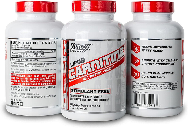 Nutrex Lipo 6 Carnitine, 120 Liquid Capsules