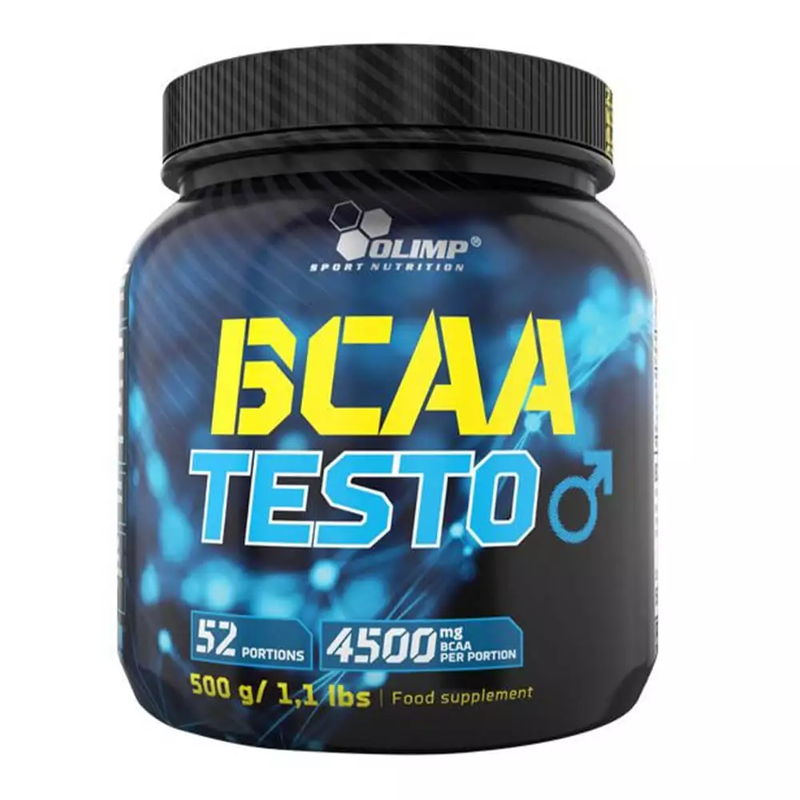 Olimp BCAA Testo, Apple Flavor, 500g, 52 Serving