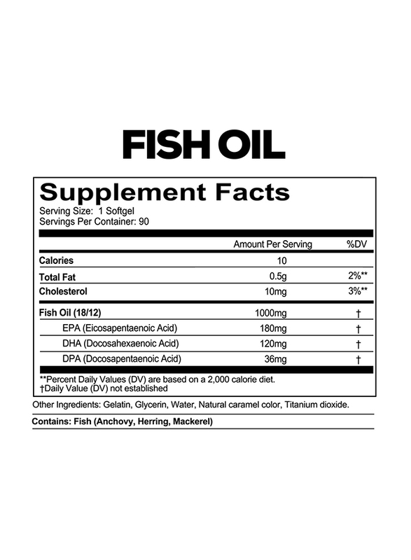 Redcon1 Fish Oil, 90 Softgels