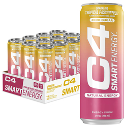 C4 Rtd Smart Energy 355ml Tropical Passion Fruit Pack of 12