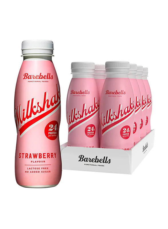 Barebells Protein Milkshake, 8 x 330ml, Strawberry