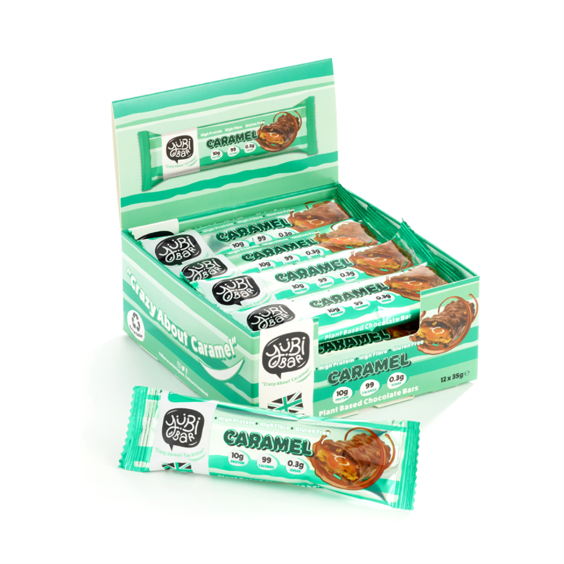 

YuBi Plant-Based Protein Bar 35g Caramel Flavor Pack of 12