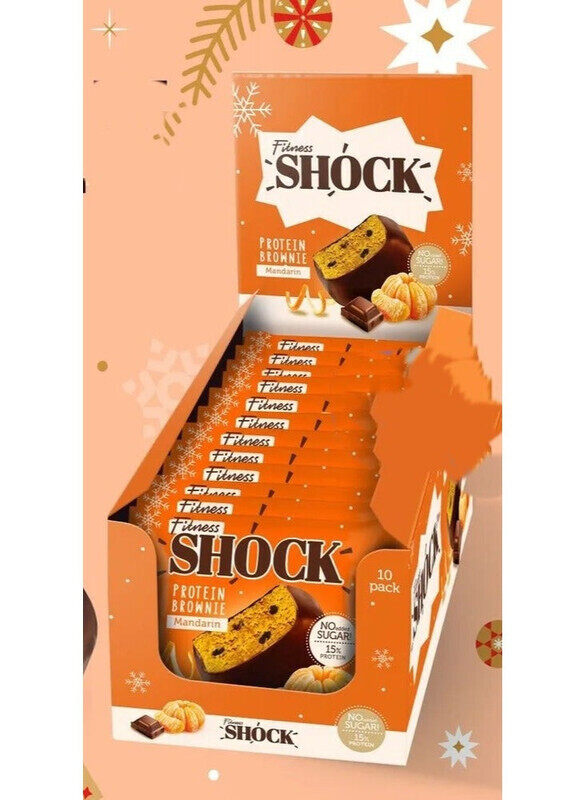 

Fitness Shock Protein Brownie Mandarin Flavor Pack of 10