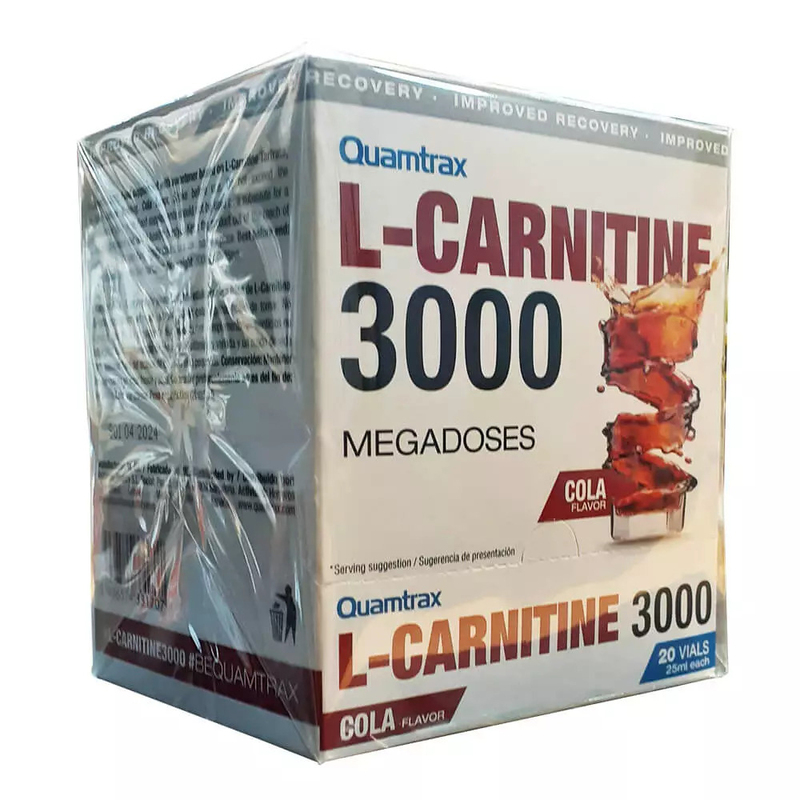 Quamtrax L-Carnitine 3000 Shot Cola Flavor 20 Vials 500ml
