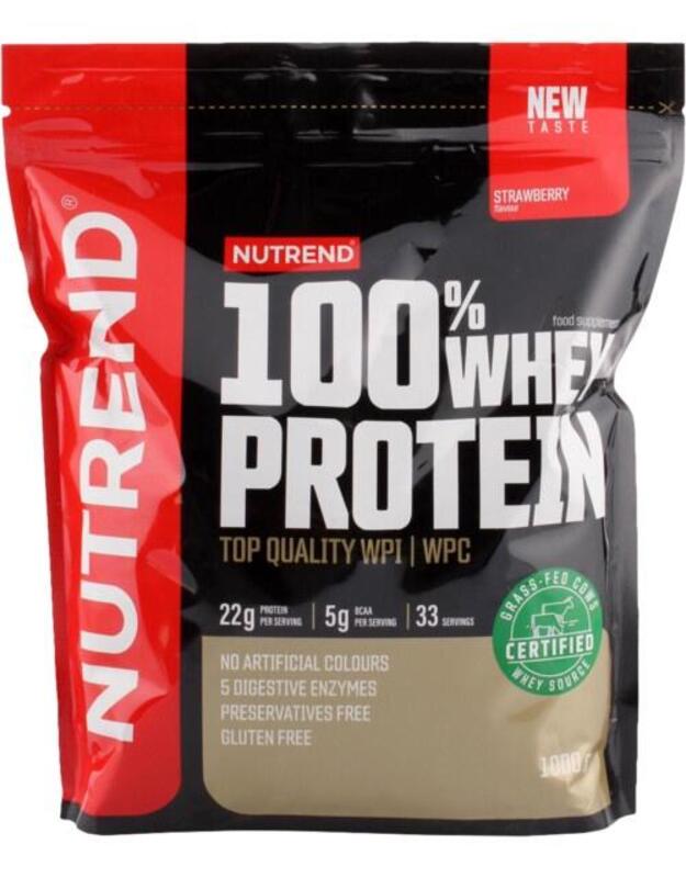 Nutrend 100% Whey Protein 33 Servings Strawberry 1kg