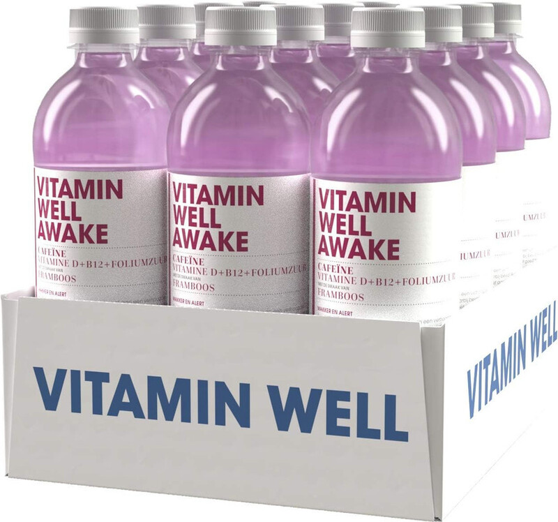 Vitamin Well Awake 500ml Raspberry Flavor Pack of 12