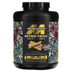 MuscleTech Nitro-Tech 100% Whey Gold 2.32kg بنكهة تشوروس إصدار محدود