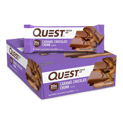 Quest Protein Bar Caramel Chocolate Chunk, 60gx12, 12 Serving 