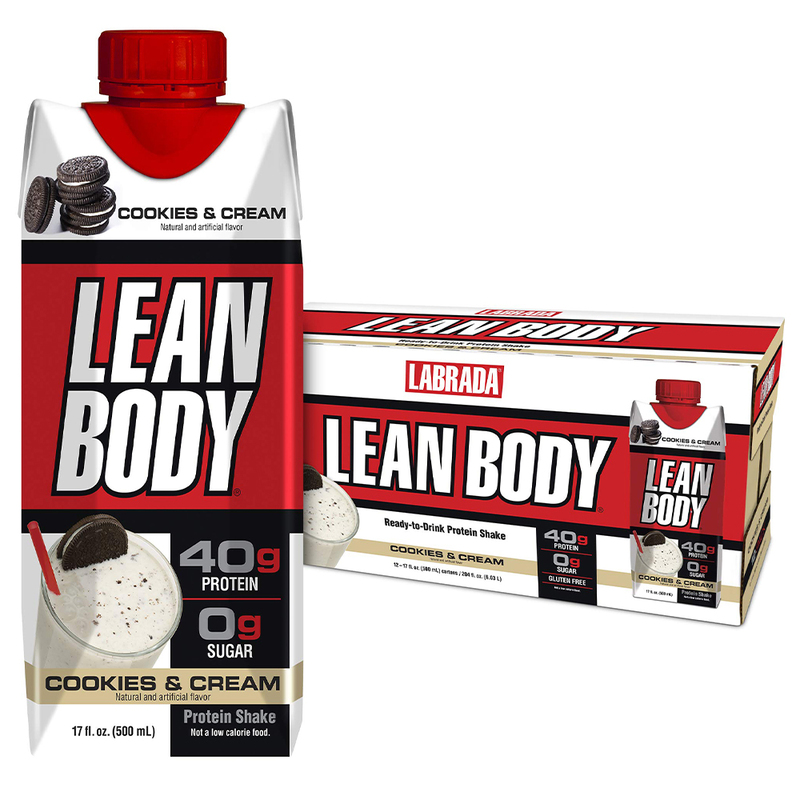 Lean Body Protein Shake Cookies & Cream 500ml Pack Of 12