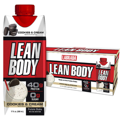 Lean Body Protein Shake Cookies & Cream 500ml Pack Of 12