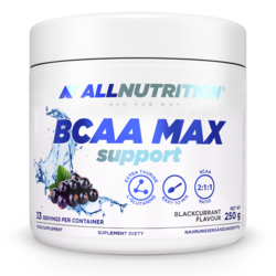 ALLNUTRITION BCAA أقصى دعم، 250 جرام، نكهة الكشمش الأسود، 33 حصة