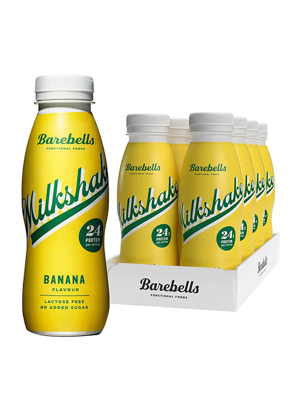 Barebells Protein Milkshake, 8 x 330ml, Banana