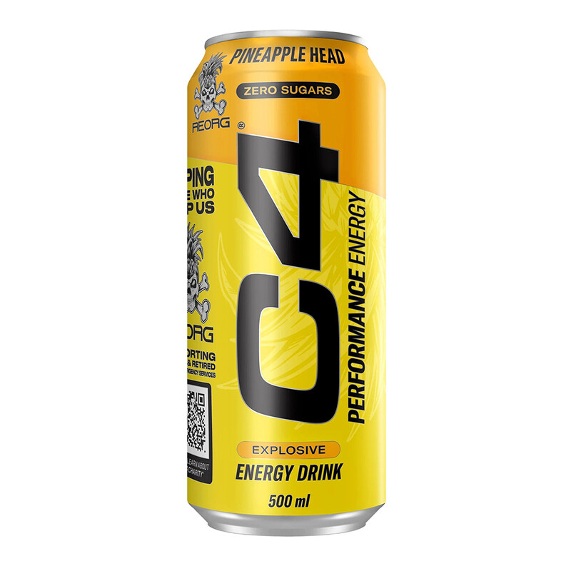 

Cellucor C4 Zero Sugars Energy Drink Pineapple Head 500 ML