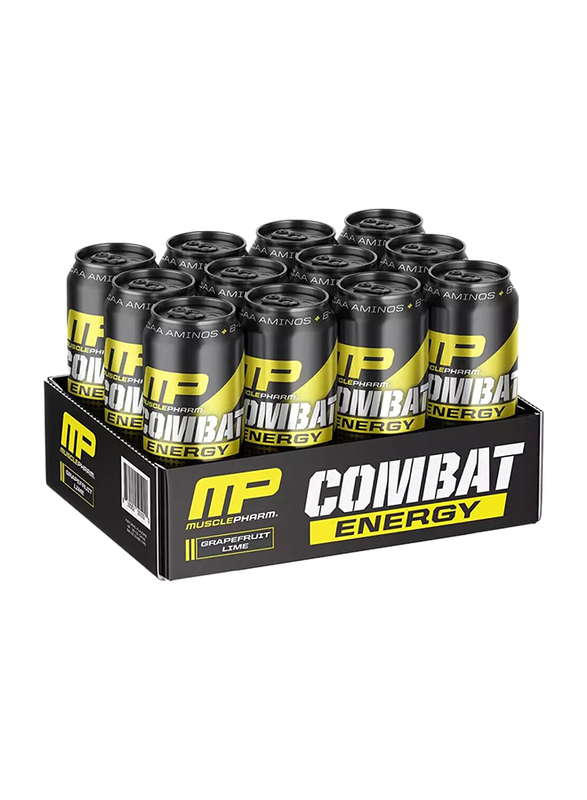 Muscle Pharm Combat Energy Drink, 12 x 473ml, Grapefruit Lime