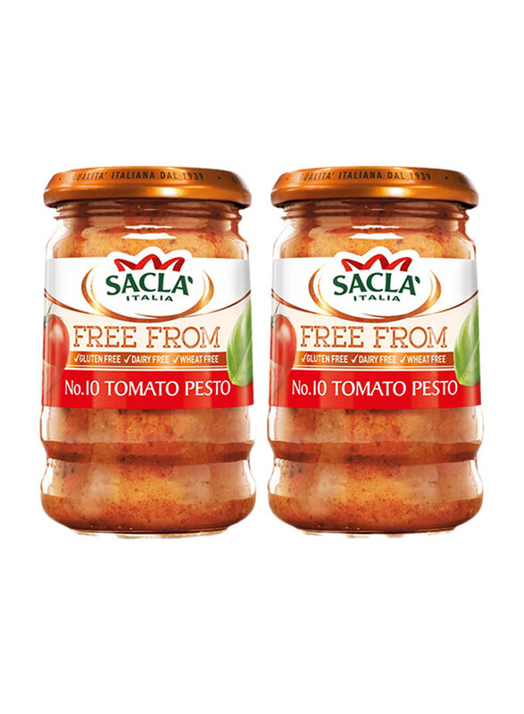 

Sacla Italian Free Form Red Pesto Tomato Sauce, 2 Bottle x 380g