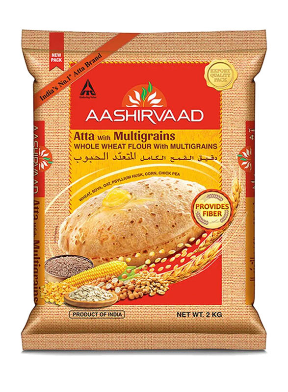 Aashirvaad Whole Wheat with Multigrains Flour, 2 Kg